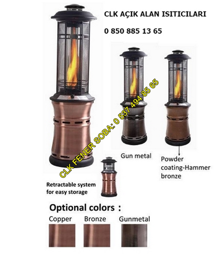 CLK Fener Soba Bakır Kahverengi Tüplü Bahçe Isıtıcısı Açık Alan Isıtıcı - Image 2